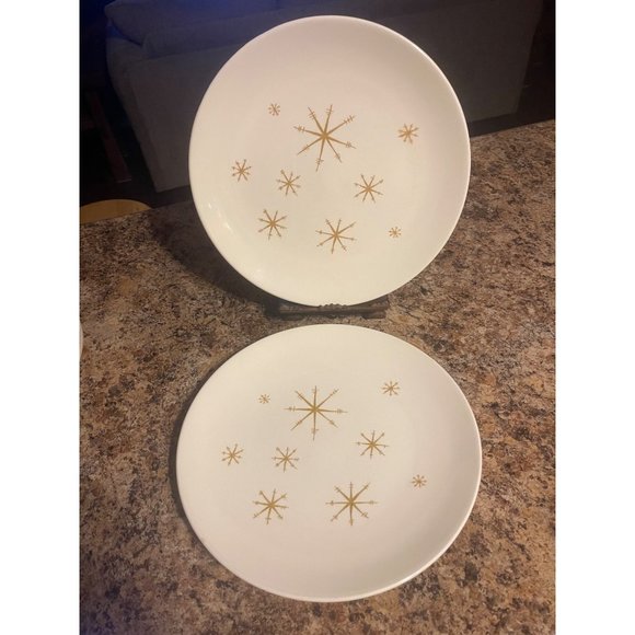 Star Glow MCM Atomic Royal China Plates - Picture 1 of 6